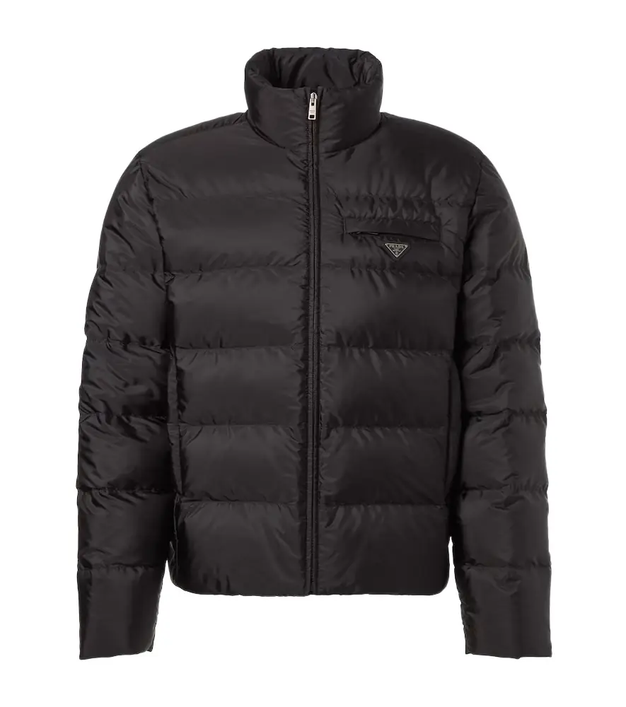 Prada Logo quilted down jacket