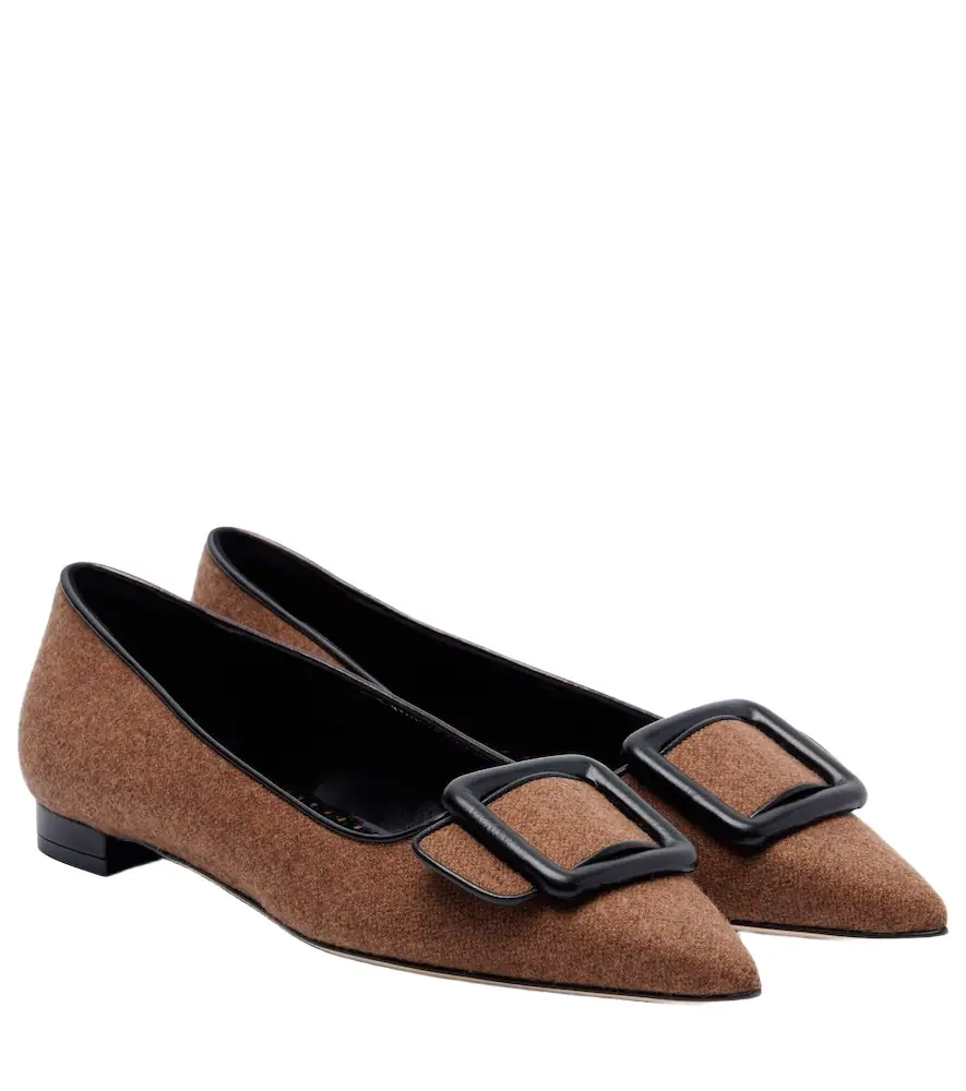 Manolo Blahnik Maysale buckled ballet flats