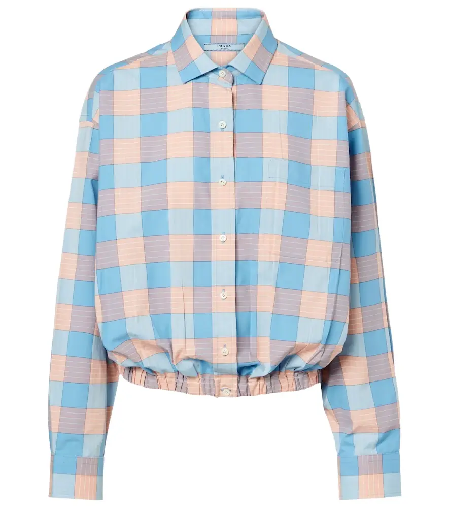 Prada Checked cotton poplin shirt