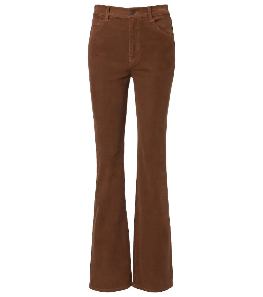 Nili Lotan Joan high-rise cotton-blend corduroy flared pants