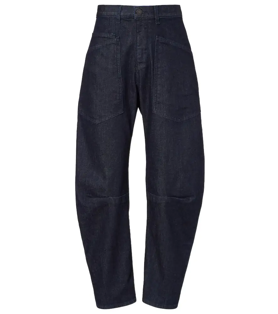 Nili Lotan Shon high-rise barrel-leg jeans