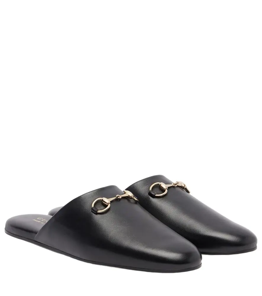 Gucci Horsebit leather mules