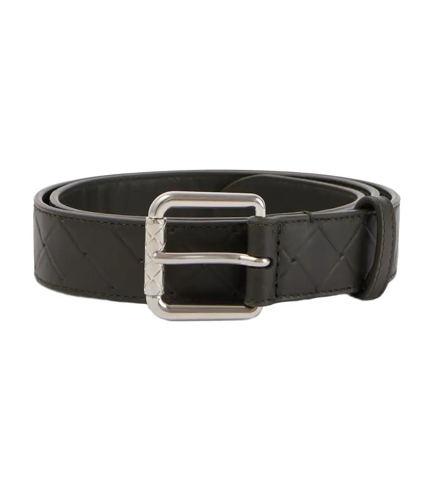 Bottega Veneta Intrecciato embossed leather belt