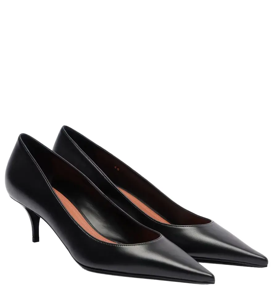 Amina Muaddi Barbara 55 leather pumps