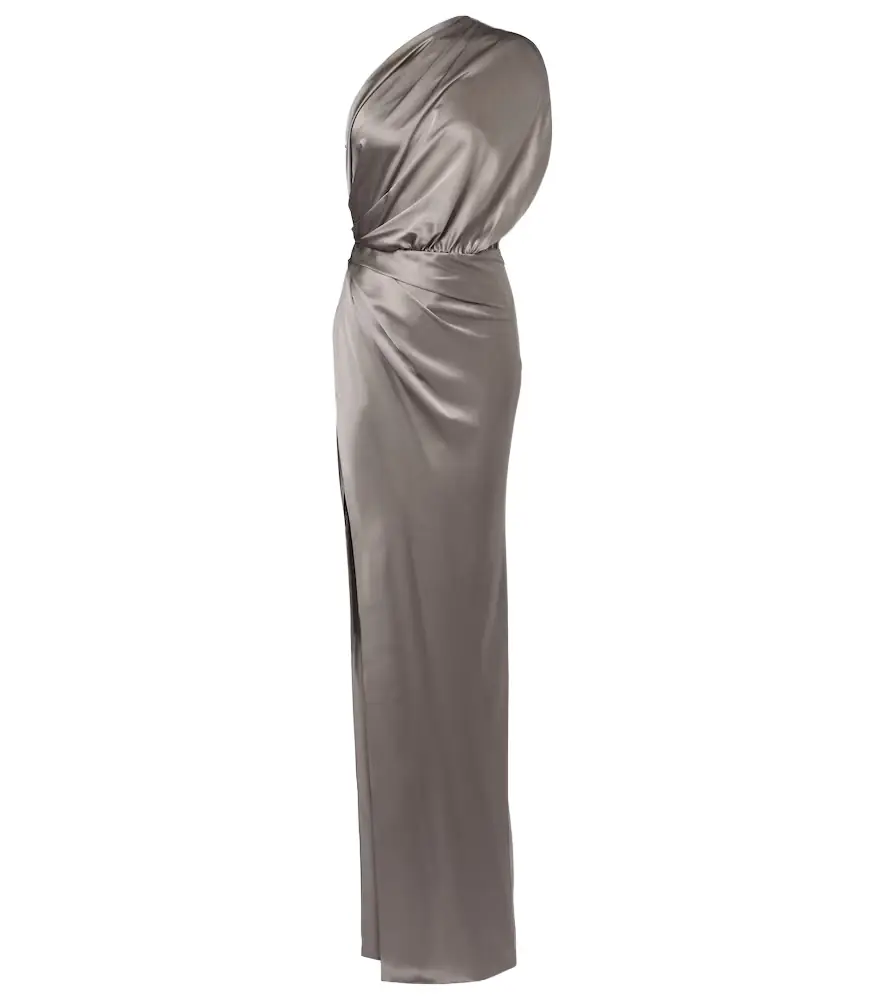 The Sei Draped silk satin gown
