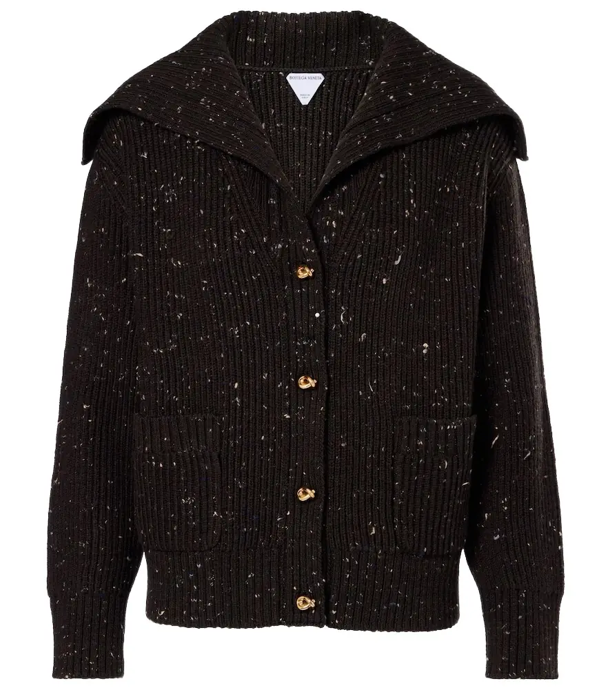 Bottega Veneta Ribbed-knit wool-blend cardigan