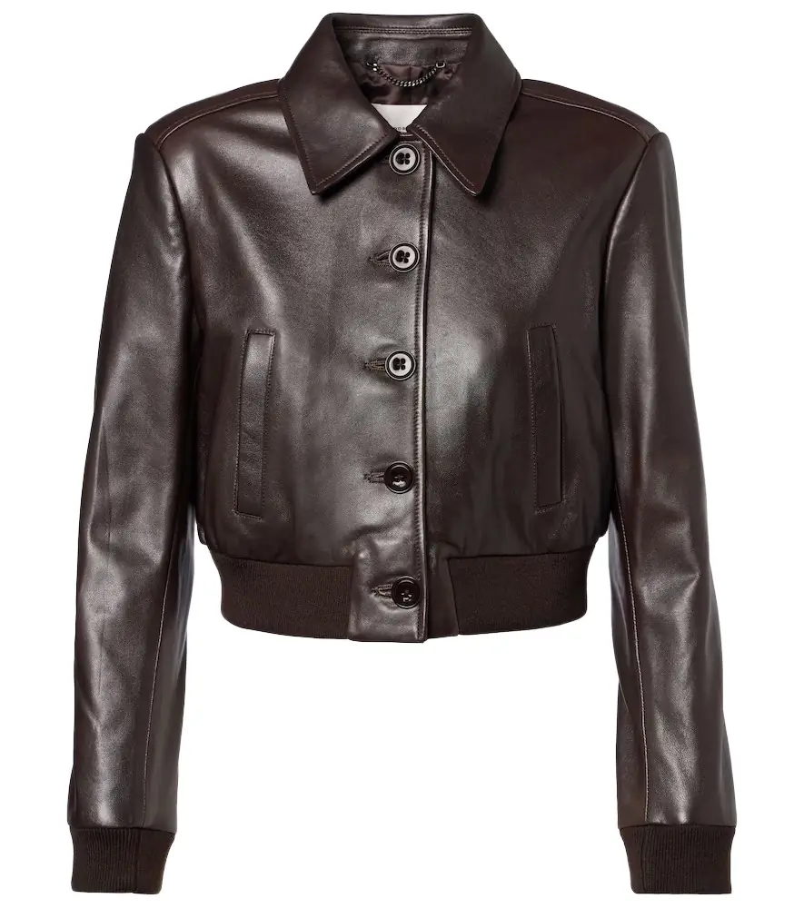 Dorothee Schumacher Sleek Statement cropped leather jacket