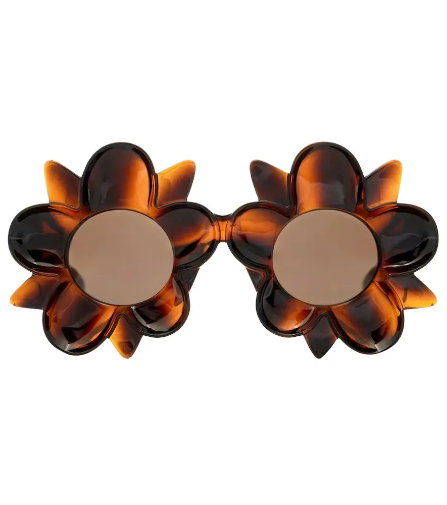 Bottega Veneta Peggy Flower round sunglasses