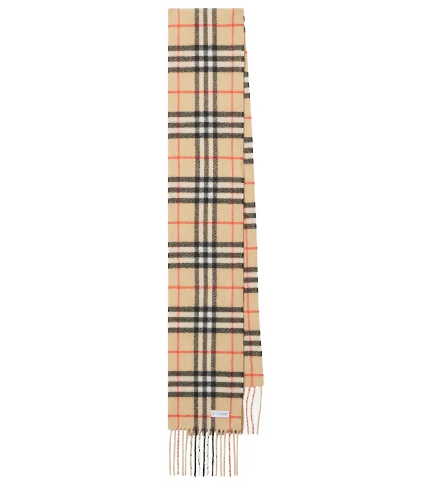 Burberry Check cashmere scarf