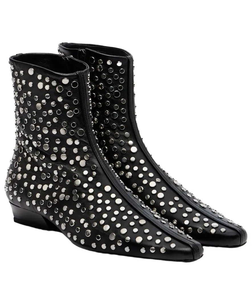 Staud Wally studded leather ankle boots