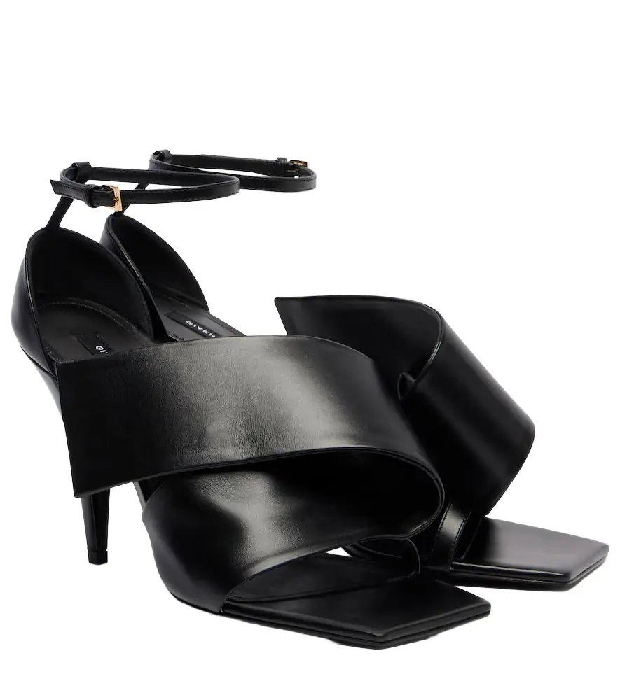 Givenchy Sliced Square 95 leather sandals