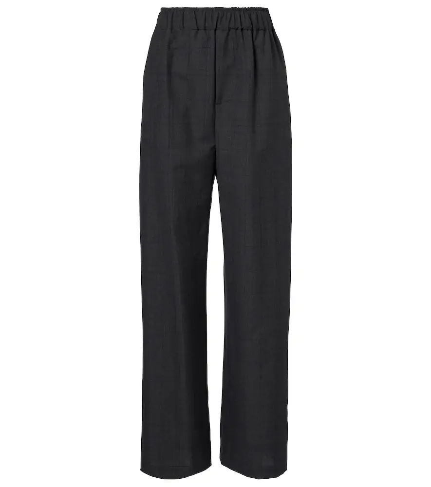 The Frankie Shop Baxter plaid wide-leg pants