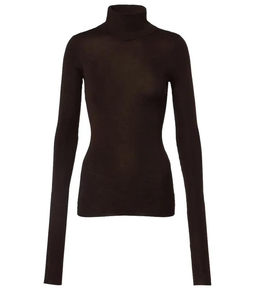 The Frankie Shop Utica Thin wool and silk turtleneck sweater