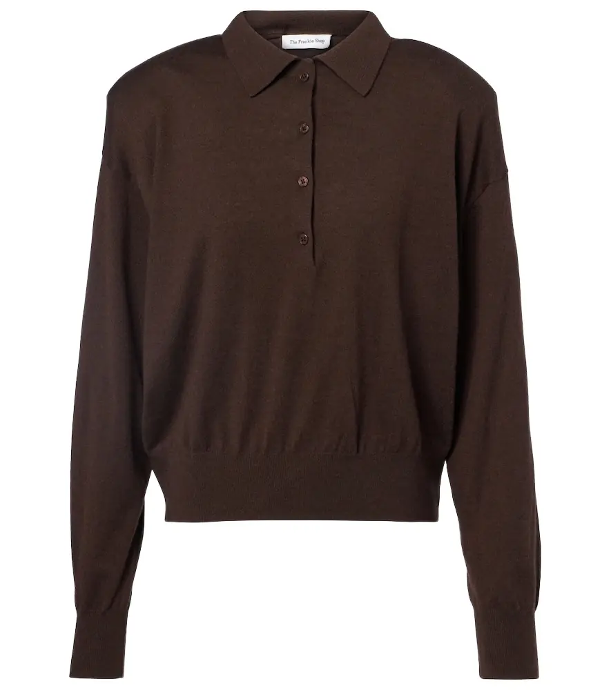 The Frankie Shop Croydon wool-blend polo sweater