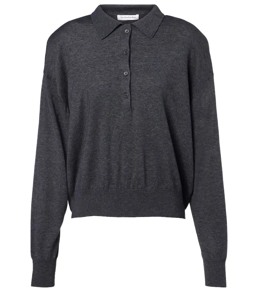 The Frankie Shop Croydon wool-blend polo sweater