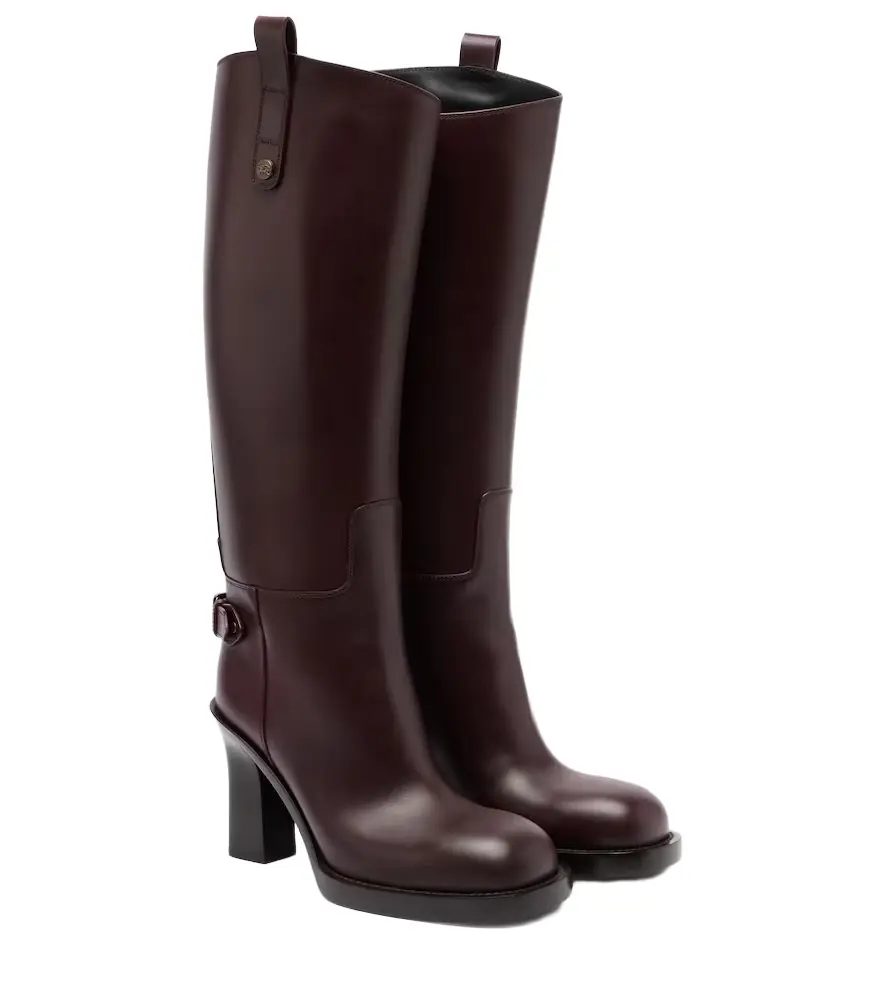 Burberry Cavalier 85 leather knee-high boots
