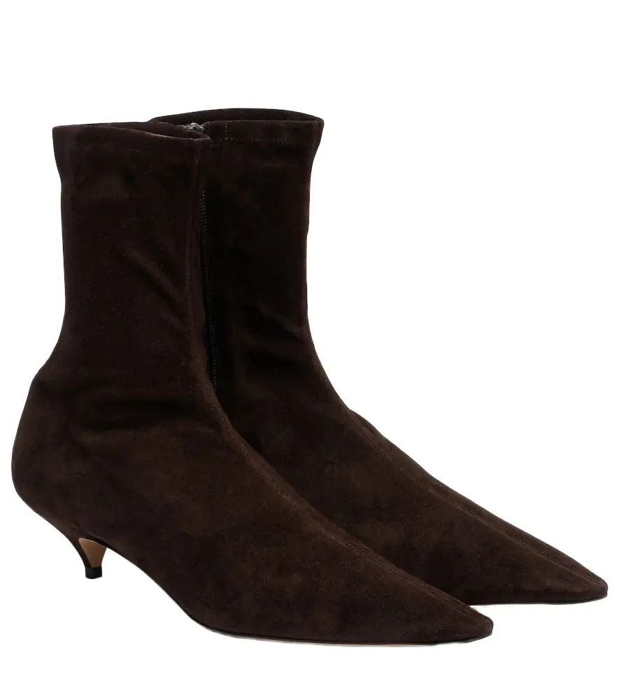 The Row Liisa 40 suede ankle boots