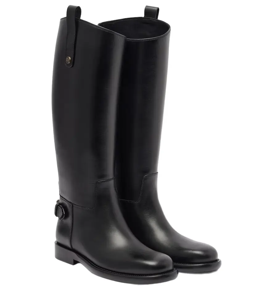 Burberry Cavalier leather knee-high boots