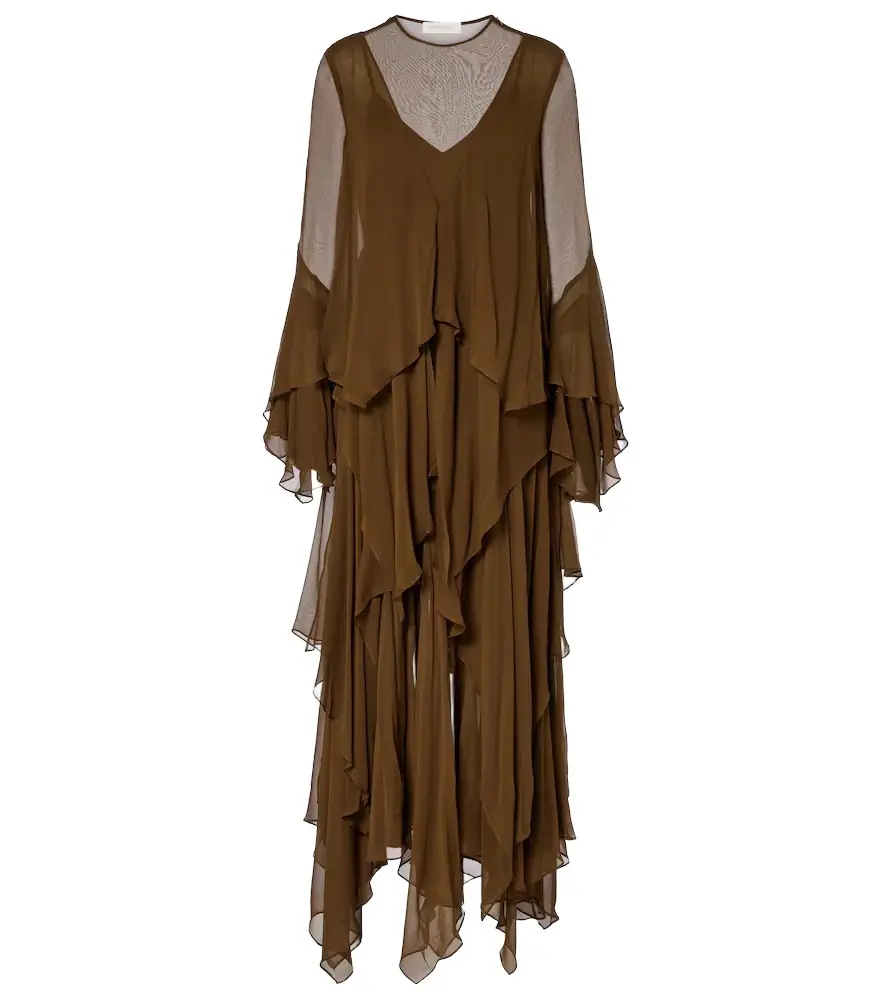 Zimmermann Draped silk organza gown