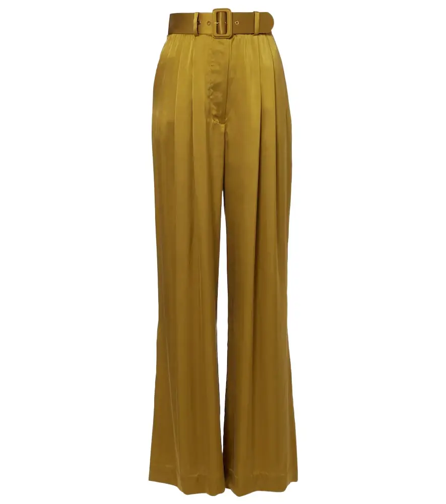 Zimmermann Silk satin wide-leg pants