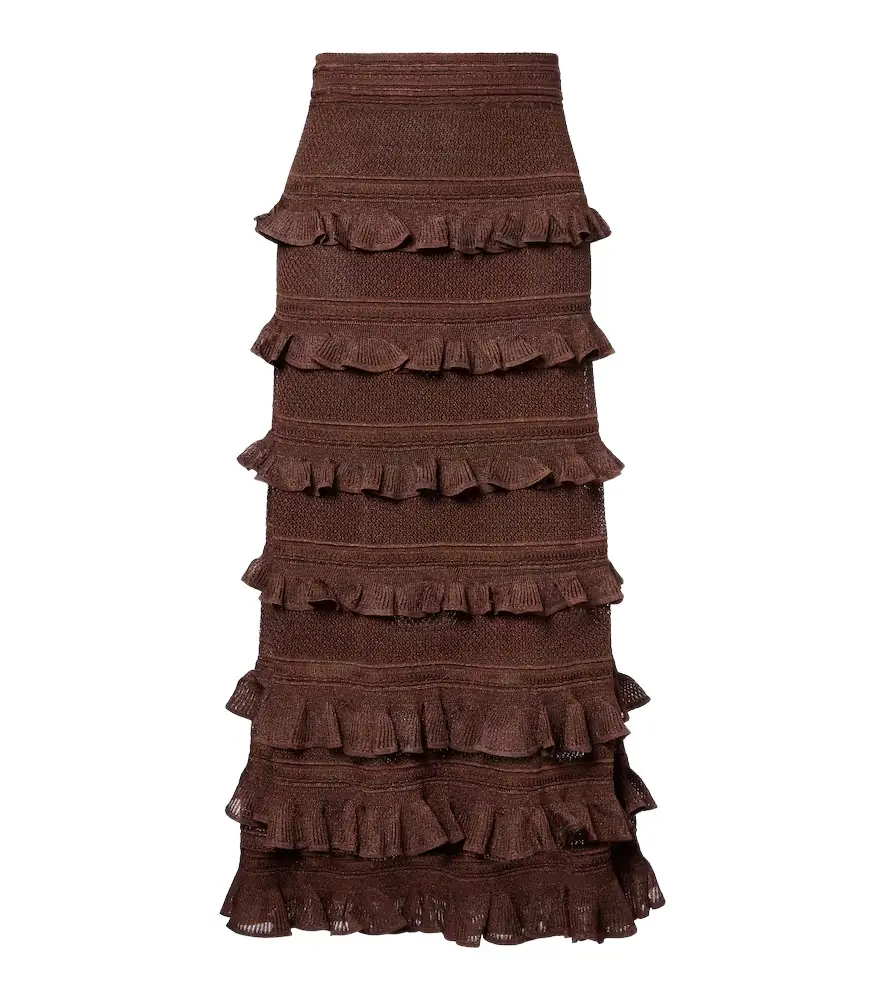 Zimmermann Hypnotic ruffled maxi skirt