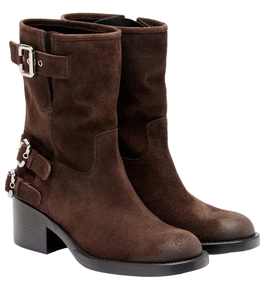 Chloe Chloé Dakota 60 suede biker boots