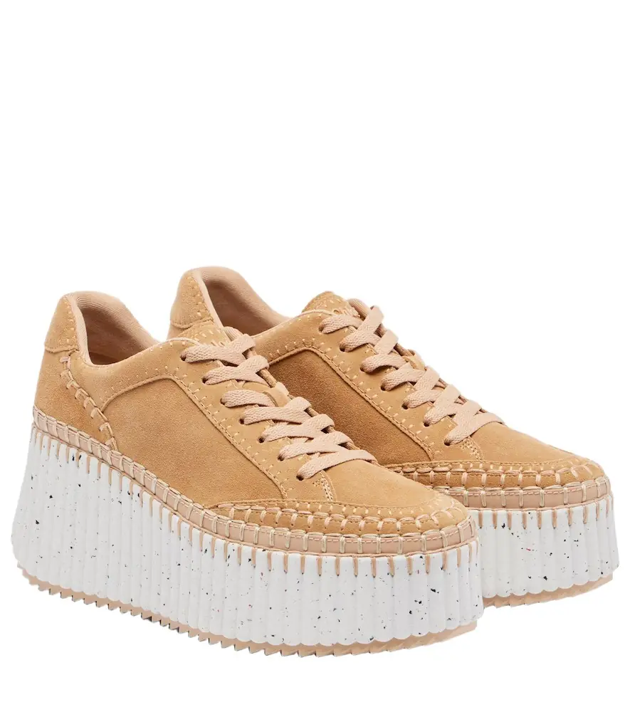 Chloe Chloé Nama suede platform sneakers