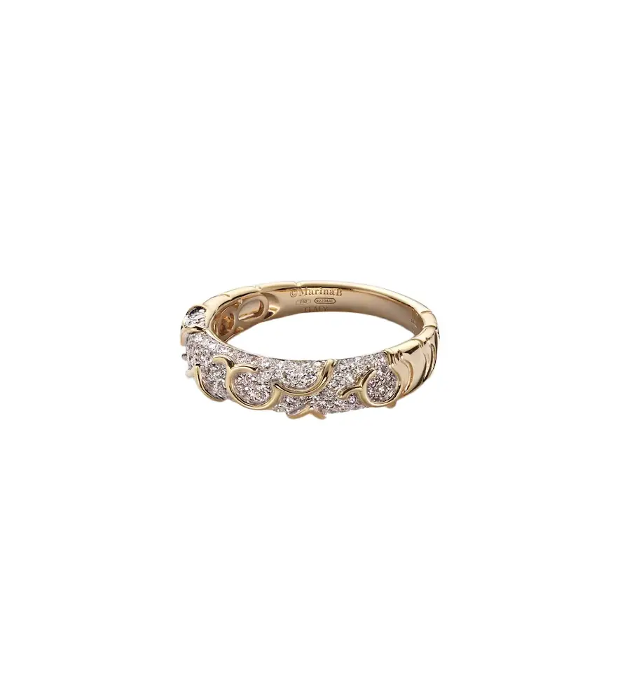 Marina B Ondine 18kt gold ring with diamonds