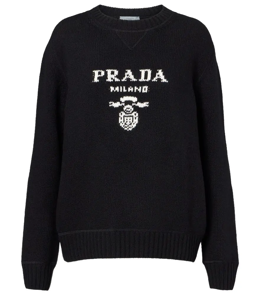 Prada Logo wool and cashmere sweater
