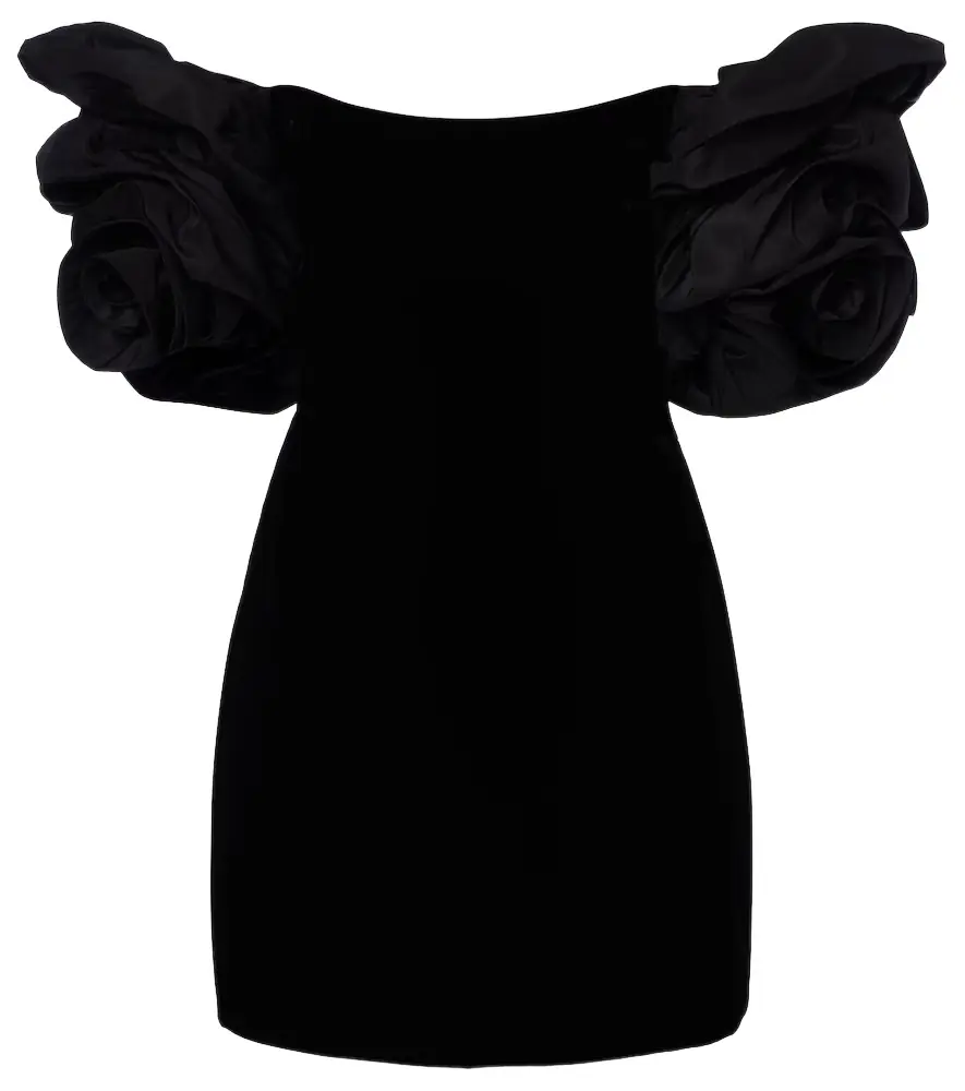 Carolina Herrera Off-shoulder velvet minidress