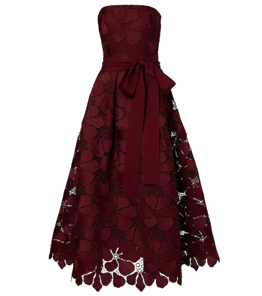 Elie Saab Silk-blend guipure lace cocktail dress