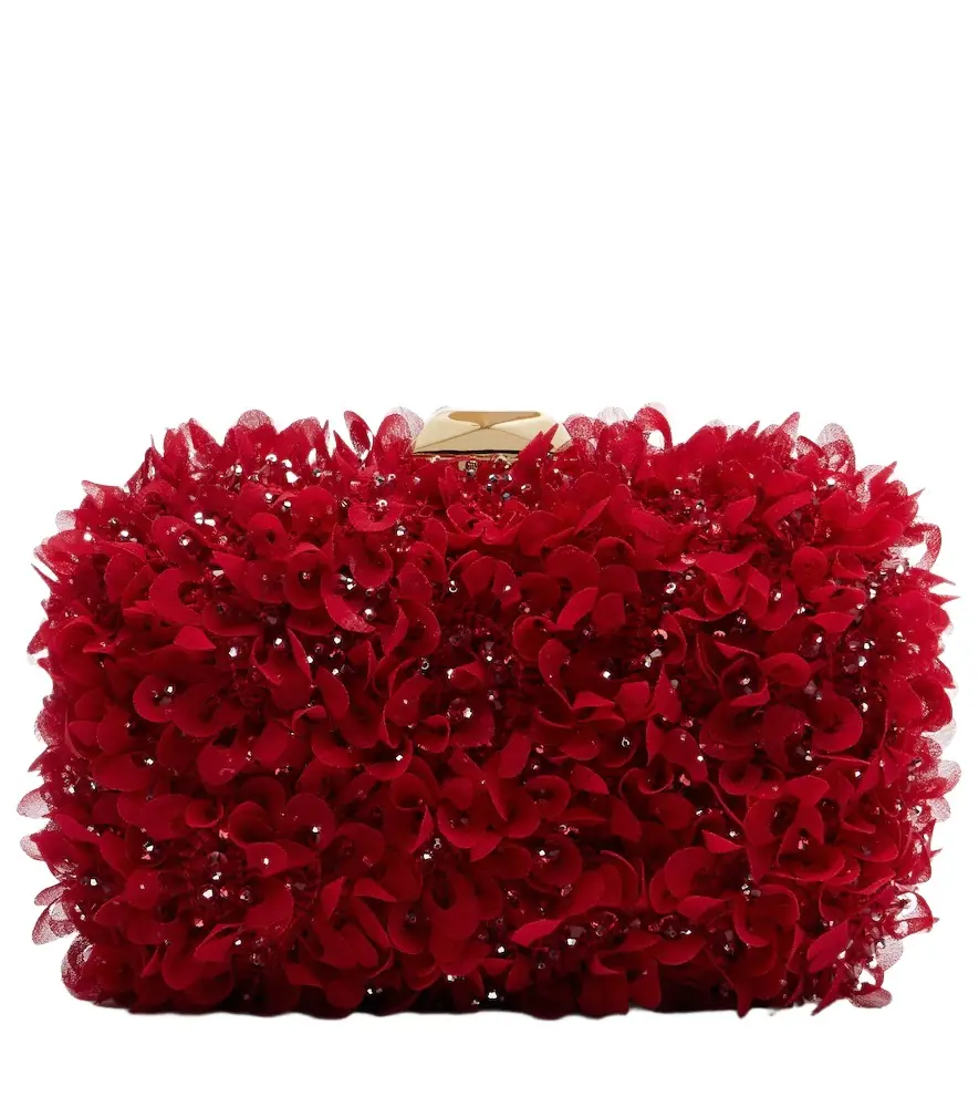 Jimmy Choo Cloud embellished satin clutch