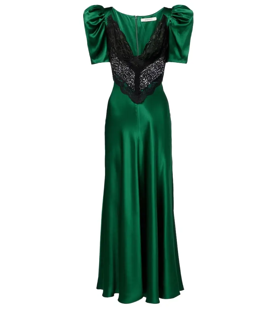 Rodarte Lace-trimmed silk cocktail dress