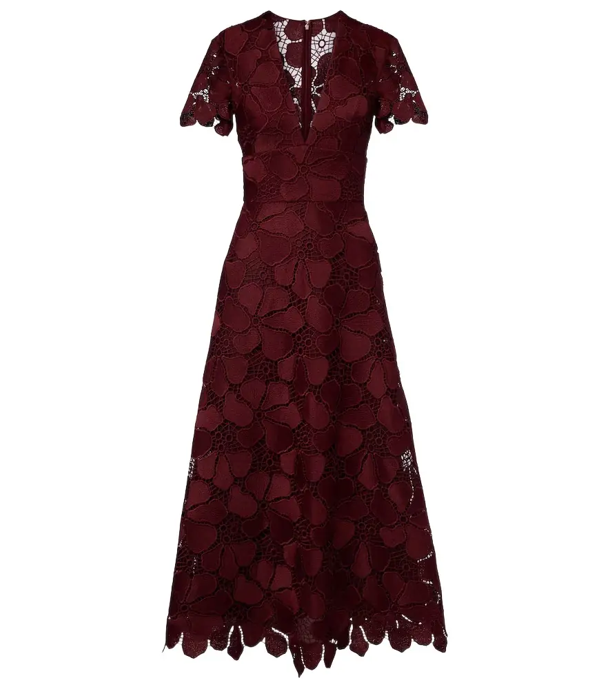 Elie Saab Guipure lace silk-blend maxi dress
