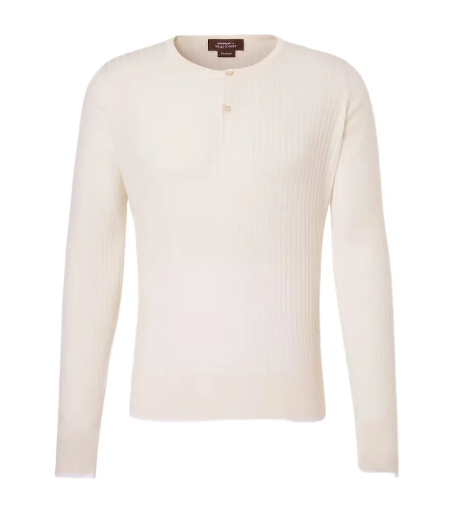 Wales Bonner Nile wool and cotton Henley shirt