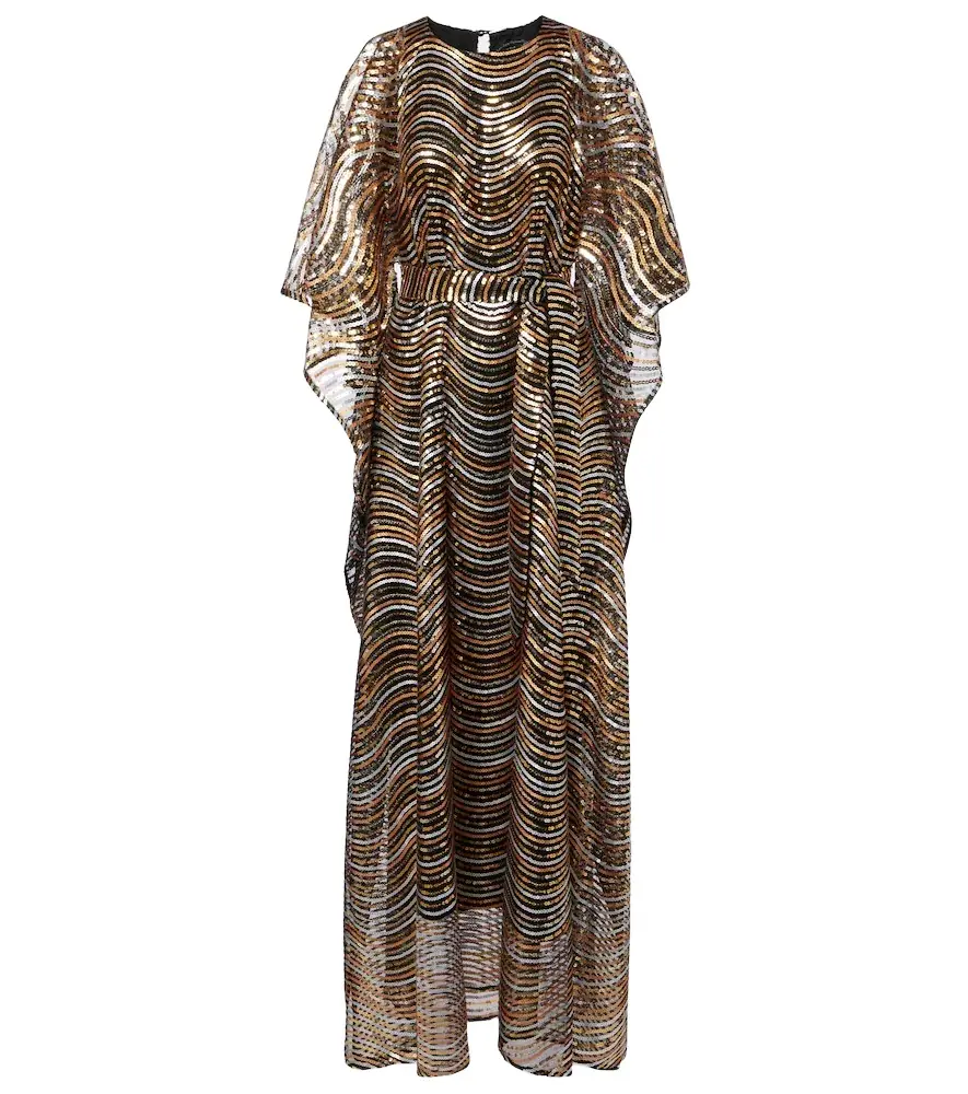 Taller Marmo Erte sequined tulle kaftan