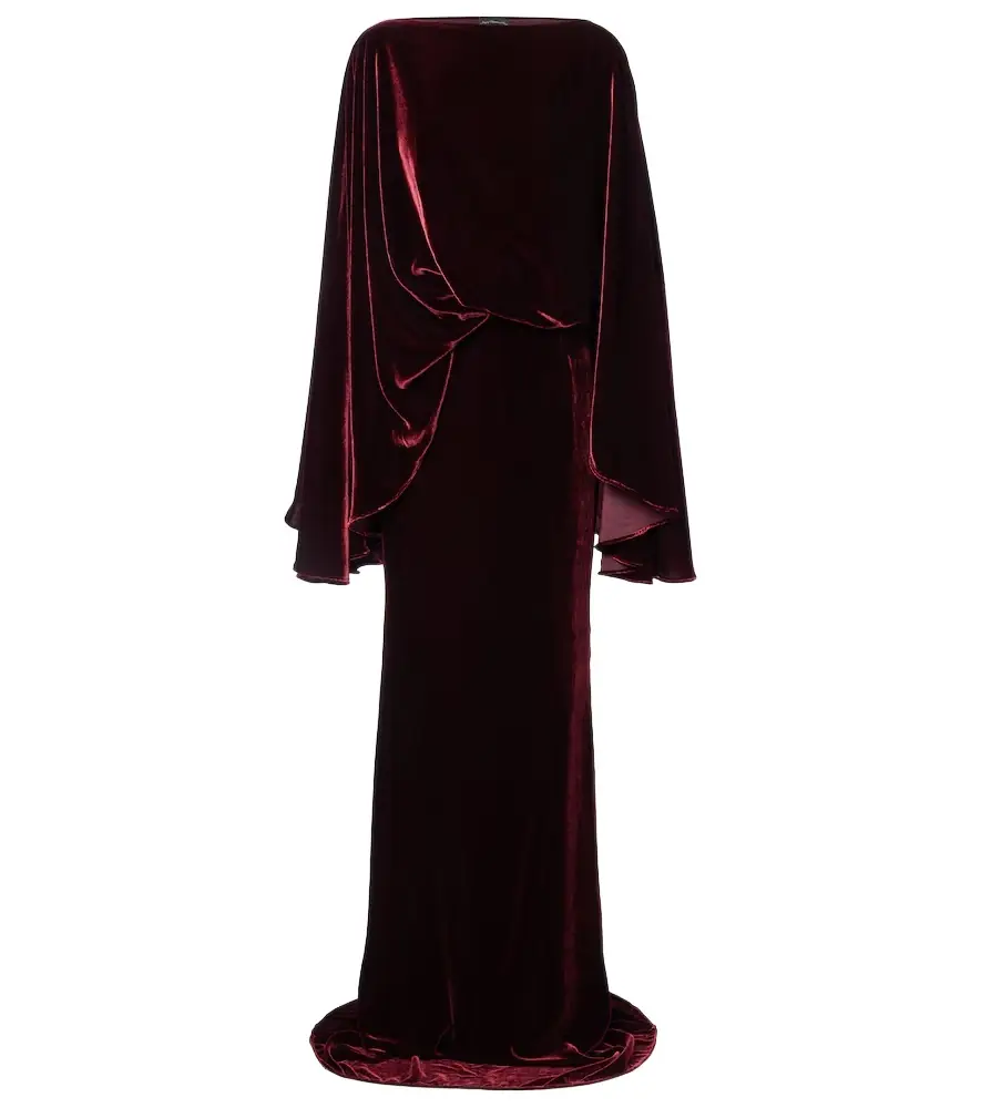 Taller Marmo Musidora draped velvet gown
