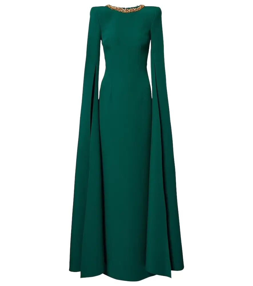 Safiyaa Embellished crêpe gown