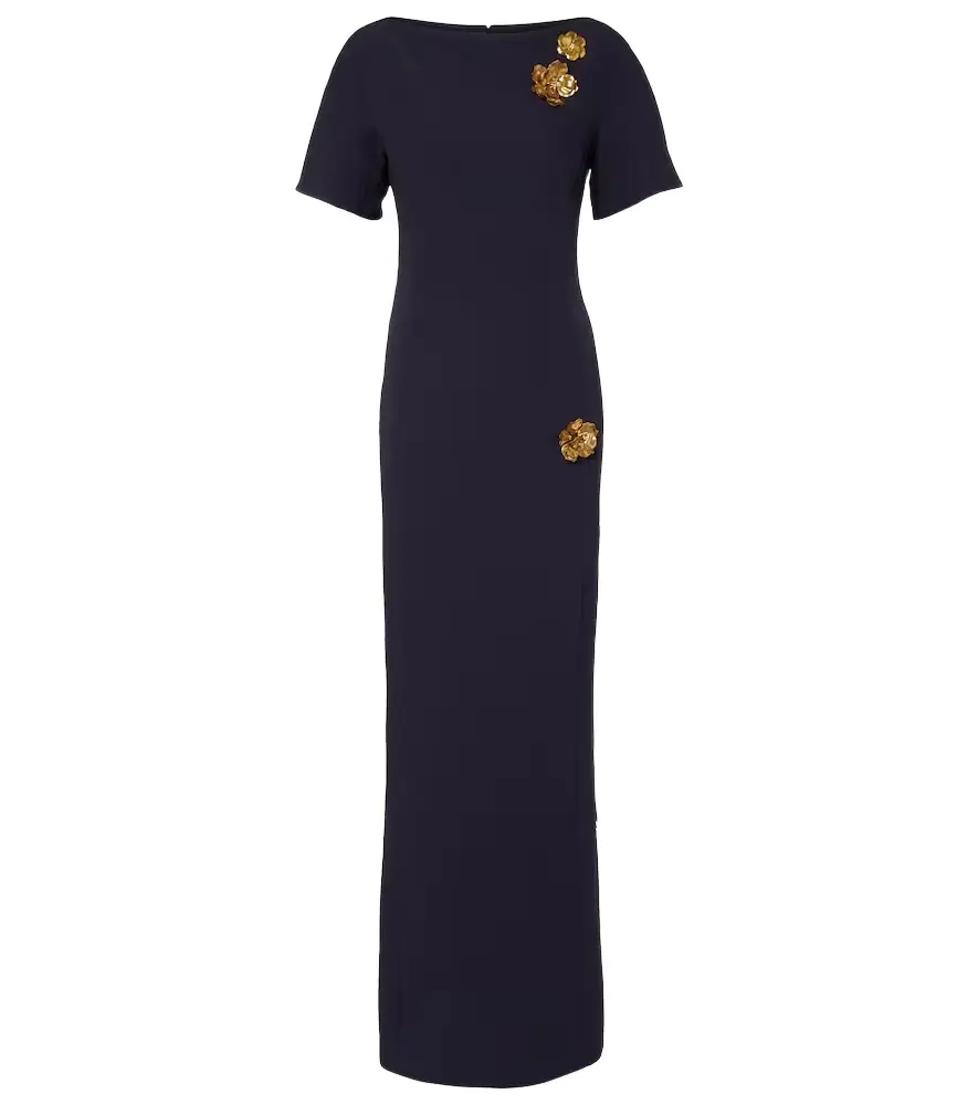 Safiyaa Lacin embellished crêpe gown