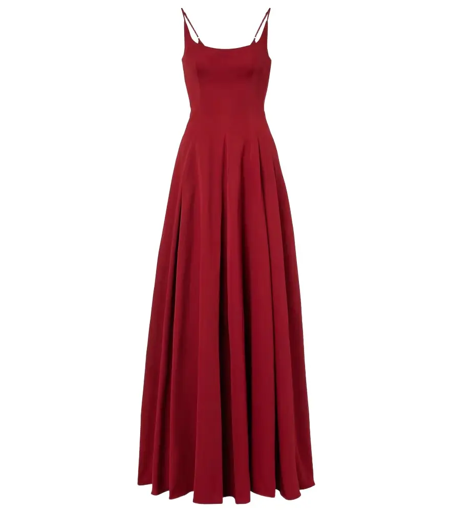 Staud Joy pleated cotton-blend gown