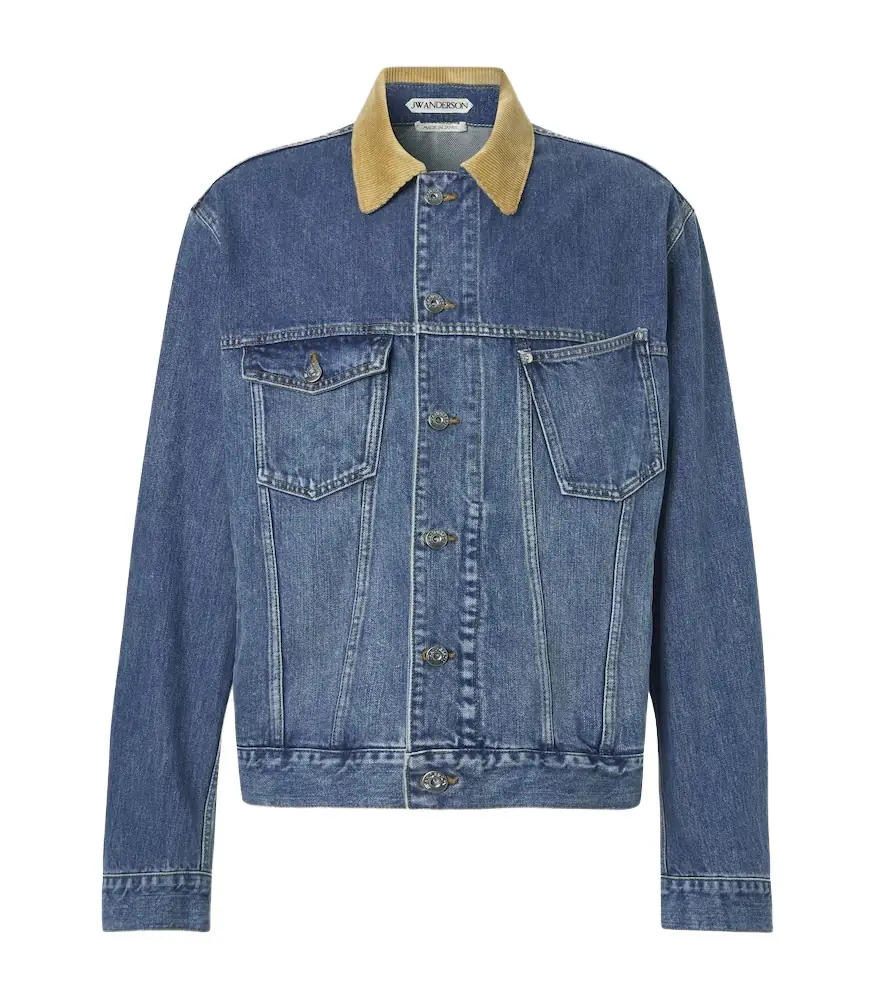 JW Anderson Corduroy-trimmed denim jacket