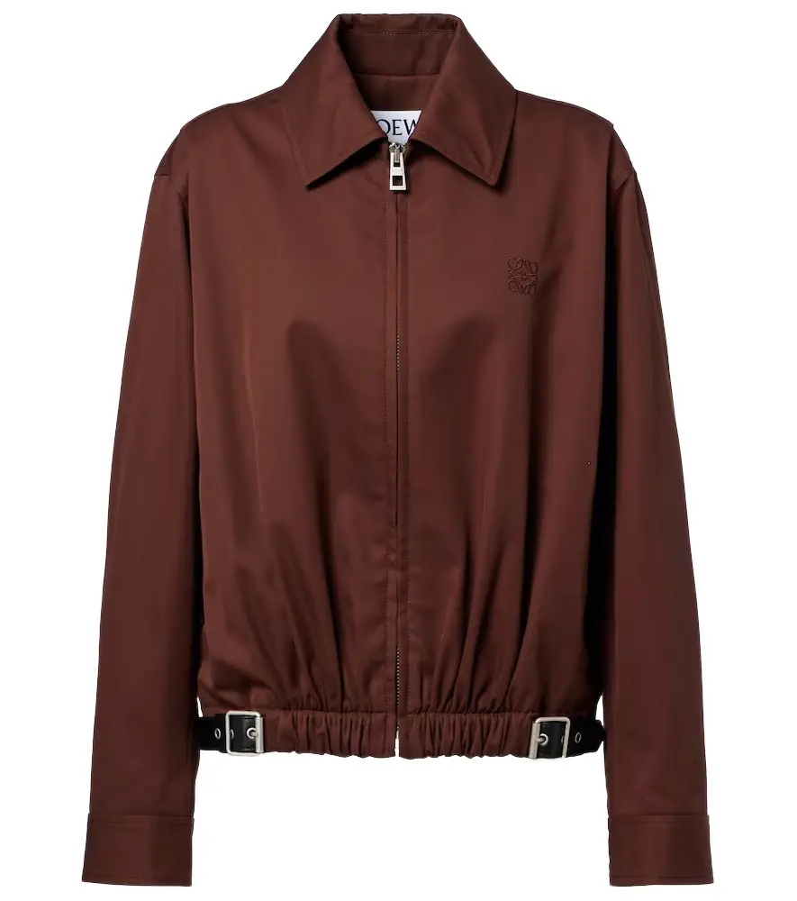 Loewe Belted cotton and silk twill blouson
