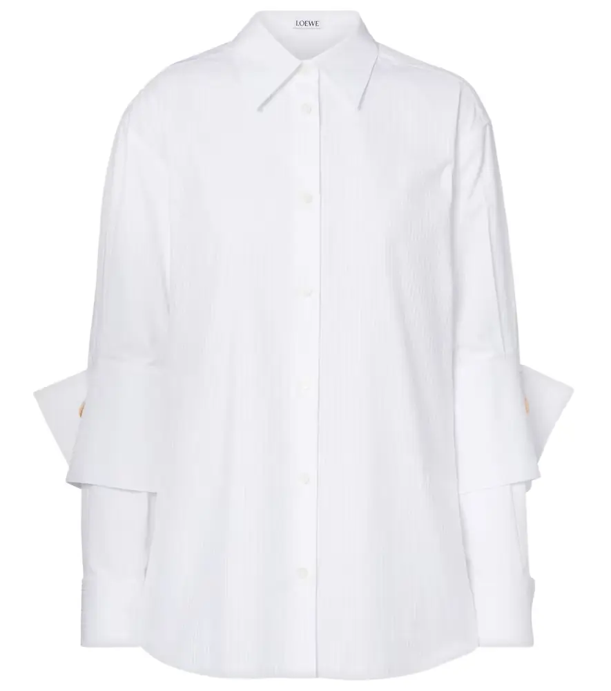Loewe Layered cotton poplin shirt