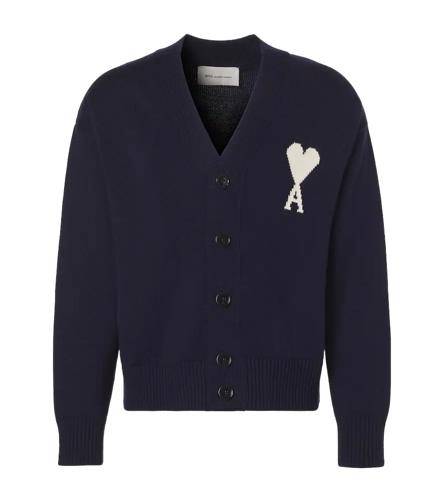Ami Paris Ami De Caur wool and cotton cardigan