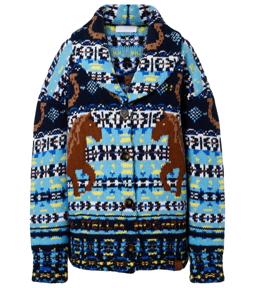 Stella McCartney Fair Isle virgin wool cardigan
