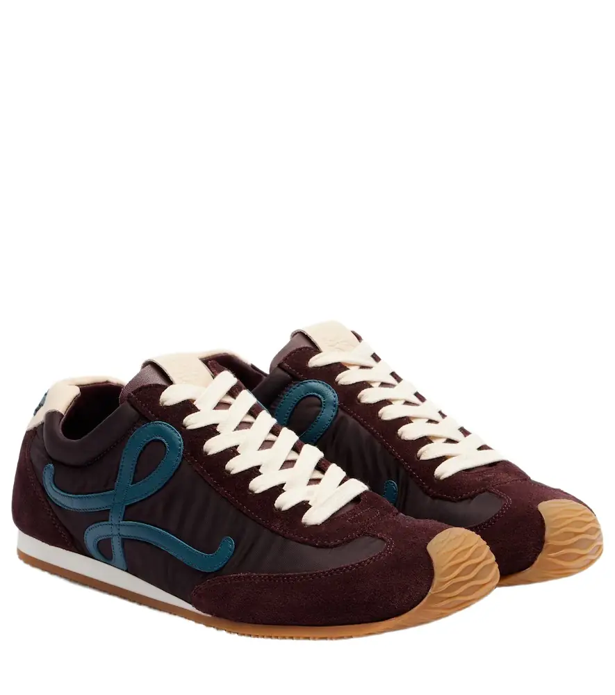 Loewe Flow Runner 2.0 suede-trimmed sneakers