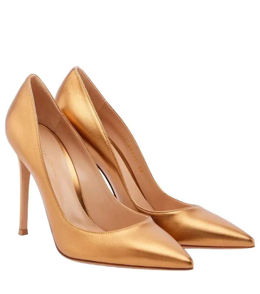 Gianvito Rossi Gianvito 105 metallic leather pumps
