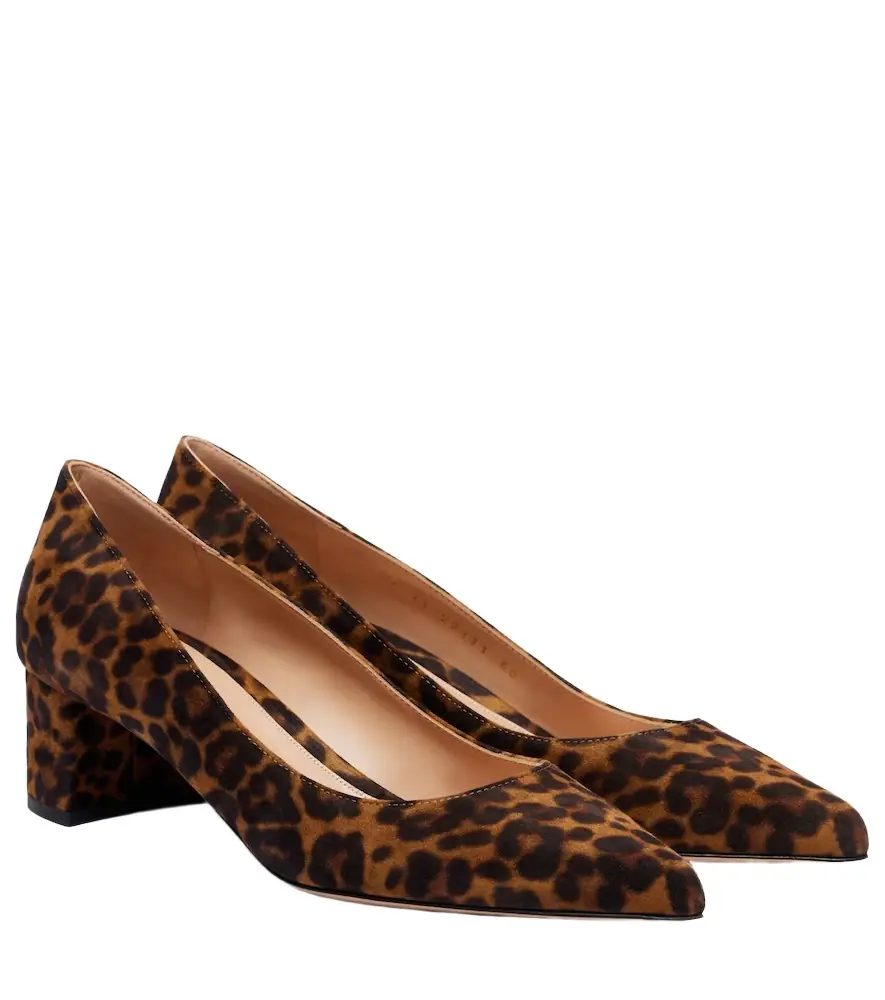 Gianvito Rossi Piper 45 leopard-print suede pumps