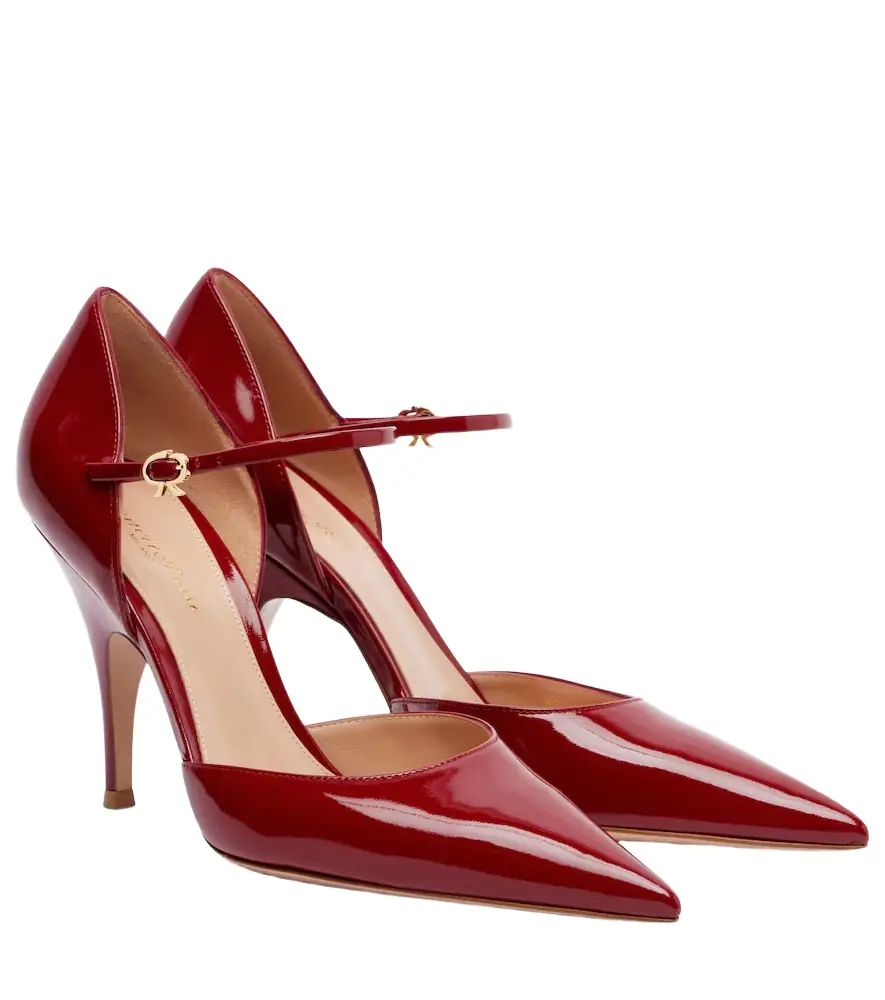 Gianvito Rossi Sofia D'Orsay patent leather pumps
