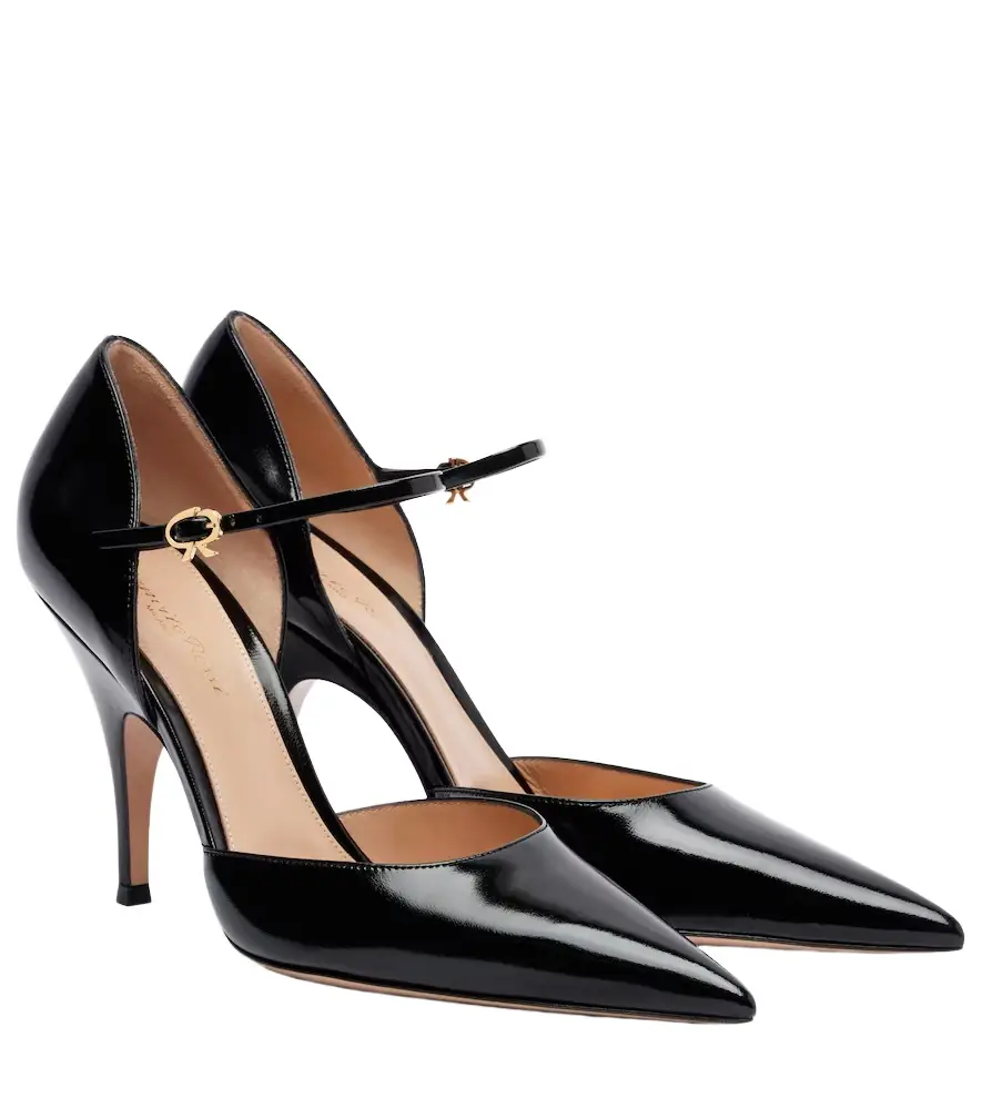 Gianvito Rossi Sofia D'Orsay patent leather pumps